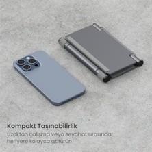 Voltix Laptop/tablet/telefon Standı Yüksekliği Ayarlanabilir Katlanabilir Minimal Taşınabilir Işlevsel Macbook Dikey Stand