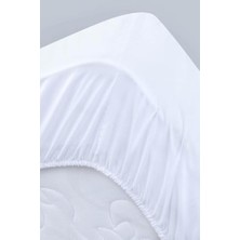 Yumoş Pamuklu Fitted Alez, Sıvı Geçirmez, Hava Geçirir, Lastikli, Anti Alerjik, Beyaz