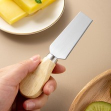 4’lü Mini Peynir Kesme ve Servis Seti – Ahşap Saplı Peynir Bıçakları, Sert ve Yumuşak Peynirler Için Uygun, Şık Sunum ve Atıştırmalık Servis Aleti, Mutfak ve Sofra Sunum Seti