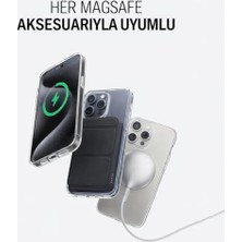 Iphone 13 Ile Uyumlu Yüksek Kalite Kablosuz Şarj Özellikli Silikon Telefon Kılıfı Şeffaf, Wireless Magsafe ile Uyumlu Silikon Kapak Şeffaf
