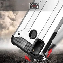Galaxy M30S ile Uyumlu Çift Katman Koruyucu Crash Military Tank Kılıf - Gold