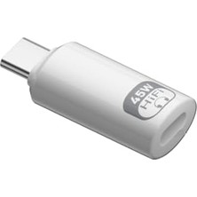 Usb-C To Lightning 8pin Adaptör, Kulaklık Uyumlu 45W Hızlı Şarj, Ses + Şarj Destekli, USB 2.0 Veri Transferi Otgto