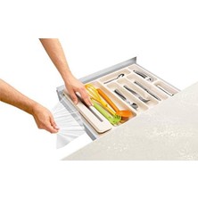 Flexispace 899478 Şeffaf Film ve Alüminyum Folyo Dispanseri, Beyaz