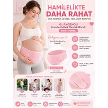 Guangzhou Hamile Kadınlar Için Nefes Alabilen Destekleyici Göbek Bandı – Ayarlanabilir Günlük Hamile Kemeri | Kayısı Rengi & Pembe | Standart Beden