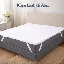 Ezgi Köşe Lastikli Alez, 160 x 200 Cm, Beyaz, Sıvı Geçirmez, Terletmeyen