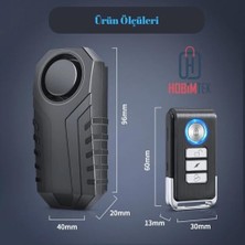 Ht-53 Motosiklet Bisiklet Alarmı Uzaktan Kumandalı 113DB Su Geçirmez Kablosuz Hırsızlık Koruması Alarm Bisiklet Araba Scooter Pilli