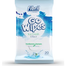 Fibril Go Wipes Nane Ferahlığı Islak Cep Mendili 20'li 5 Adet