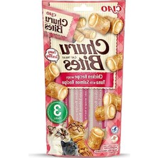 MarkEntegra Churu Bites, Kremsi Dolgulu Çıtır Kedi Atıştırmalığı, Ton Balığı ve Somon