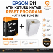 Oratek Epson L3111 103 Uyumlu Atık Mürekkep Pedi Reset Programı + Atık Ped Süngeri Bakım Seti