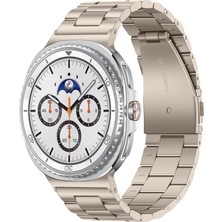 TekNetStore Samsung Galaxy Watch9 44MM ve 40MM Uyumlu Paslanmaz Çelik Baklalı Kordon Metal Toka