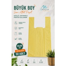 Merpak Ambalaj Kalın Sarı Poşet Büyük Boy 1 kg 30X60 cm Market Manav Poşeti Çöp Poşeti Hışır Atlet Poşet