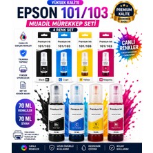 Oratek Epson L3354 Uyumlu 103  Ithal Muadil Mürekkep Seti 4 Renk 70 ml Siyah 70 ml Renkli