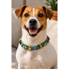 She Sells Kuçiko El Yapımı Köpek Kolyesi | Ayarlanabilir 30-50 cm | Nazar Boncuklu Tasarım