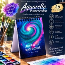 Pagos Yayınları Wise Owl Premium A6 Suluboya ve Akrilik Defteri | 350 gr Grenli Kar Tanesi Dokulu Kağıt | 15 Sayfa | Sert Kapak