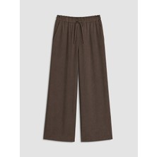 LC Waikiki  Lcw Lcw Modest Kahverengi Beli Lastikli Modal Karışımlı Kadın Pantolon