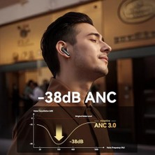 Jr-Fn3 Orijinal Anc & Enc Gürültü Önleyici Kablosuz Kulaklıklar, Açık Bluetooth 5.4 Kulaklıklar, 13 mm Sürücü, Net Enc Bağlantıları, Çalma Süresi 35 Saat