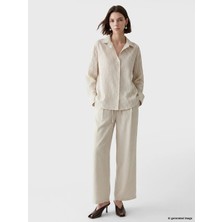 LC Waikiki  Lcw Lcw Modest Bej Modal Karışımlı Kadın Pileli Pantolon