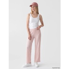 LC Waikiki  Lcw Xsıde Pembe Beli Lastikli Dokulu Kadın Pantolon
