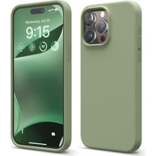 Hype Store Merwish Apple iPhone 14 Pro Max Uyumlu Özel Ipeksi Dokunuş Hissi Veren Içi Yumuşak Kadife Lansman Silikon Kılıf Kapak (Yeşil)