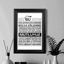 Hype Store Ailenize Özel Dekoratif Ev Hediyesi Baskılı Çerçeve 24X33X1 cm