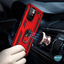 Hype Store Xiaomi Redmi 10 2022 Için Kılıf Military Ring Holder Siyah [redmi 10 2022 ile Uyumlu Kılıf - Siyah]