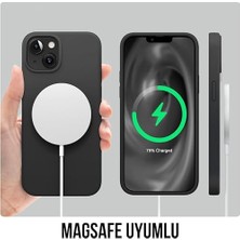 Hype Store iPhone 13/14 Kılıf Ince Sıvı Silikon 3 Katmanlı Tam Kaplamalı Yumuşak Jel Kauçuk Kılıf Kapak (Siyah)