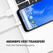 Hype Store Minicable Micro USB 30CM Şarj Kablosu - Beyaz (2DK7513B)