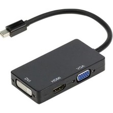 Mini Displayport To HDMI DVI VGA Kablo Çevirici Dönüştürücü Thunderbolt Mini Dp To HDMI DVI VGA Adaptör