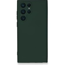 Hype Store Galaxy S23 Ultra ile Uyumlu Kapak Içi Kadife Kamera Korumalı Lansman Silikon Kılıf - Yeşil