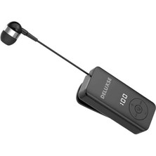Hype Store Bt-14 Çekmeli Bluetooth Kulaklık LED Ekranlı Titreşimli Yakanıza Takıp Çekmeli Olarak Kullanabilirsiniz Siyah Mikfonlu Eller Serbest Arama 18 Saat Müzik 160 Saat Bekleme V5,4