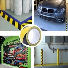 Empressco Sarı Siyah Pvc Yer Işaretleme Bandı 50MMX30M