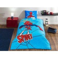 Hype Store Spiderman Thwip Standart Pamuk Nevresim Takımı, Mavi, Tek Kişilik