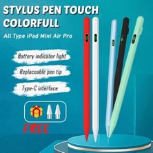 Hype Store Universal Dokunmatik Stylus Kalem LED Göstergeli Manyetik Gövdeli Type-C Şarjlı Hassas Uçlu Çizim ve Not Alma Kalemi Tüm Touchscreen Cihazlarla iPad ile Uyumlu | ZR61 (Siyah)