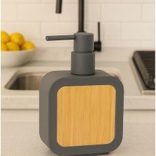 Hype Store Mat Antrasit Sabunluk | Ahşap Desenli Lüks, Ergonomik Tasarım, Ahşap Dispenser