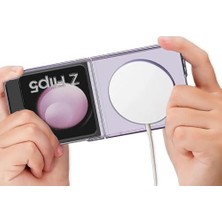 Hype Store Psr Aksesuar  Galaxy Z Flip 5 Için Şeffaf Koruyucu Kılıf, Magsafe Uyumlu, Kablosuz Şarj Destekli, Darbe Emici Silikon Telefon Kılıfı