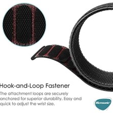 Hype Store Galaxy Watch 4 44MM Için Hasırlı Kordon Woven Sport Loop Siyah