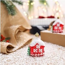 Hype Store 3 Adet 8.5 cm Yılbaşı Dağ Evi Dilek Ev Çam Ağacı Süsü Parti Yılbaşı Süslemeleri,kırmızı 3492023275638