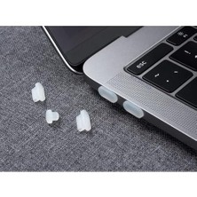 Hype Store Usb-C ve 3.5 mm Jack Toz Tıkacı Seti – Telefon Tablet Laptop Port Koruyucu, 4× Type-C + 1× Kulaklık, Toz Su Oksit Önleyici Silikon Kapak Şeffaf