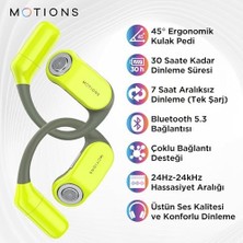 Hype Store Motıons, MS-E52 Ows, Açık Kulak Tasarımlı Kablosuz Spor Kulaklık, Bluetooth 5.3, 30 Saat Pil Ömrü, Ultra Ince, Hafif, Ergonomik Tasarım, Çift Cihaz Desteği, Wireless, Yeşil