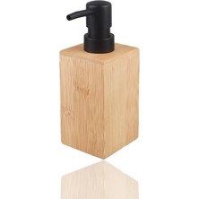 Hype Store Bambu Sıvı Sabunluk, Modern Siyah Pompalı, 17X7X7 cm