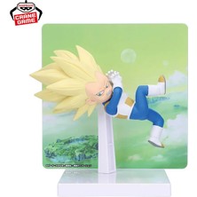 Bandai Bandaı Dragon Ball Daıma Super Saiyan 3 Vegeta Mini Figure With Panel Figure Figür Anime 15 cm