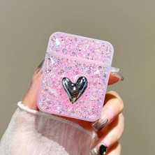 Hype Store Airpods 1. Nesil / 2. Nesil Için Kılıf Glitter Shiny Pembe [airpods 1/2 ile Uyumlu Kılıf - Pembe]