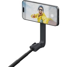 Hype Store Snapstand Selfie – Manyetik Selfie Çubuğu ve Tripod – Kompakt, Katlanabilir ve Uzatılabilir, Eğim Başlı, Bluetooth Uzaktan Kumandalı, Magsafe Uyumlu – Geceyarısı