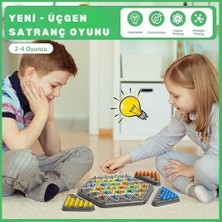 Üçgen Zincir Satranç Oyunu | Eğitici Zeka ve Strateji Oyunu | Ebeveyn-Çocuk Etkileşimli Masa Oyunu, (2-4 Oyuncu)