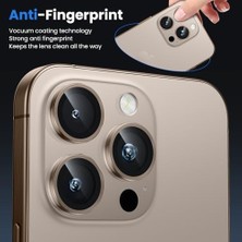 Hype Store Wsken iPhone 16 Pro/iphone 16 Pro Max Kamera Lens Koruyucu - [orijinal Çekimi Koruyun] Kırılmaz Ultra Hd 9h Temperli Cam Kamera Ekran Koruyucu Metal Halka Kapak Filmi, Doğal Titanyum