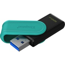 Kingston DTXS-128GB 128GB Portable USB 3.2 Gen1 Datatraveler Exodias (Black-Turquoise) Flash Bellek (Kdo)