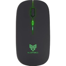 Hype Store Blueforce 2, 4ghz Bluetooth Wireless Kablosuz Sessiz Mouse Siyah Işıklı