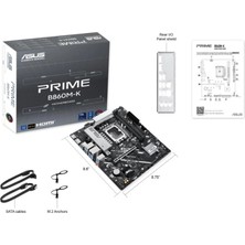 Asus Prıme B860M-K-INTEL B860 Soket 1851 Ddr5 8800+(OC)MHZ Matx Gaming (Oyuncu) Anakart (Kdo)
