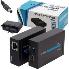 Hype Store HDMI Görüntü Aktarma, HDMI To Cat5/cat6, 60 Metre, Adaptörlü, Extender,