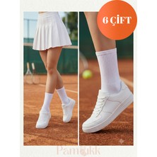 Pambık Ayaklar 6 Çift Fitilli Spor Çorap - Tenis Çorabı Unisex